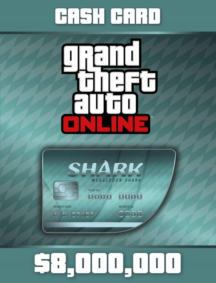 GTA V ONLINE MEGALODON SHARK CASH CARD 8000000 - Gryempire